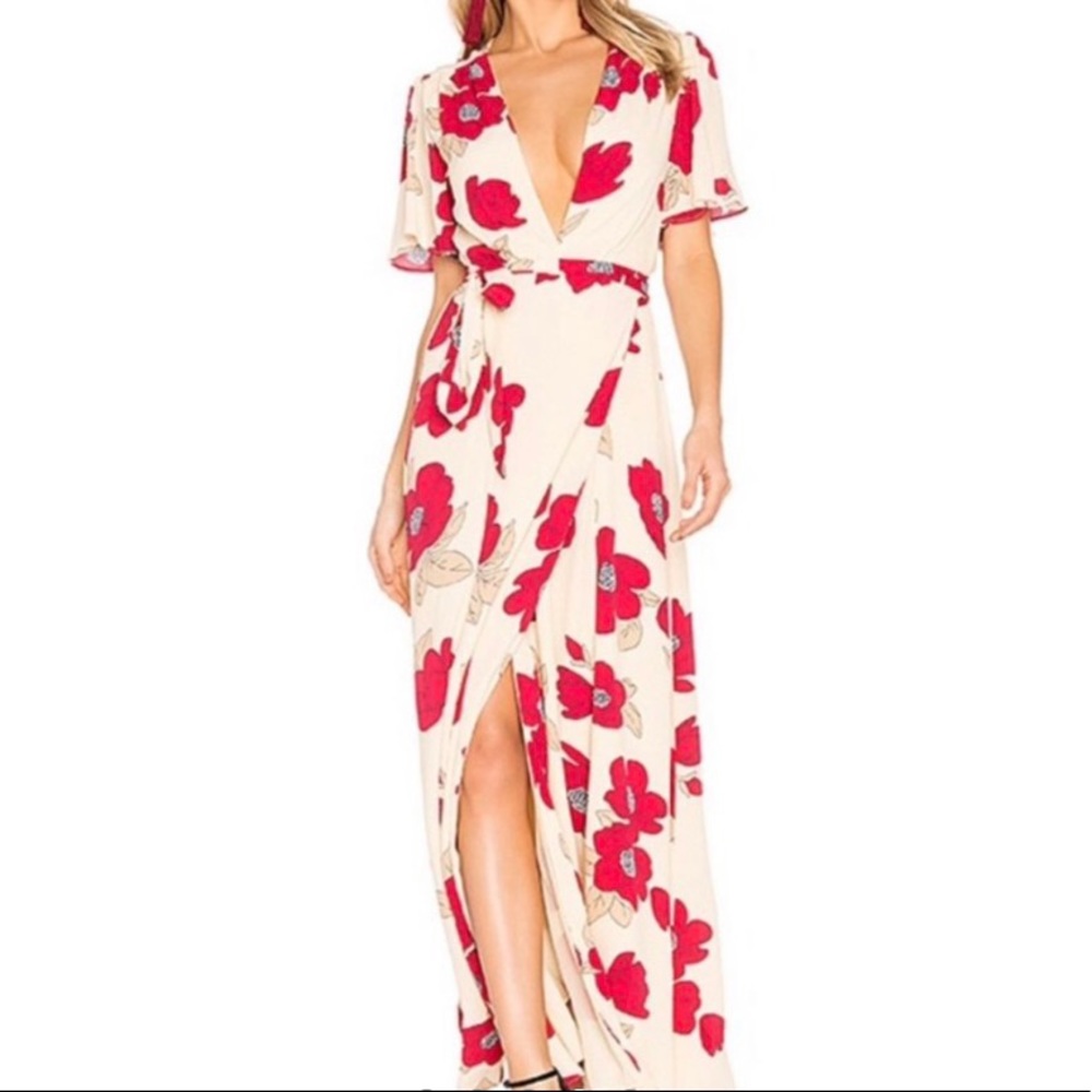 Floral Wrap Maxi Dress by Privacy Please